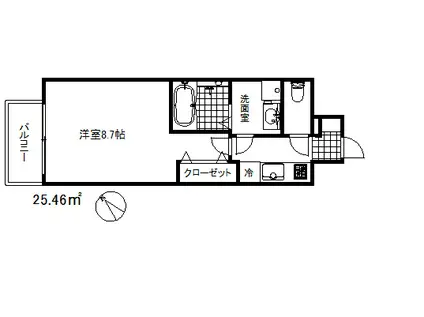 ファーストステージ神戸ハーバーランド(1K/8階)の間取り写真