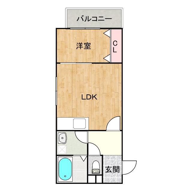 ARIVIO(1LDK/2階)の間取り写真
