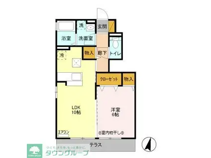 コンフォート(1LDK/1階)の間取り写真