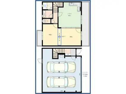 シーサイドヴィレッジ湘南茅ケ崎(2LDK/2階)の間取り写真