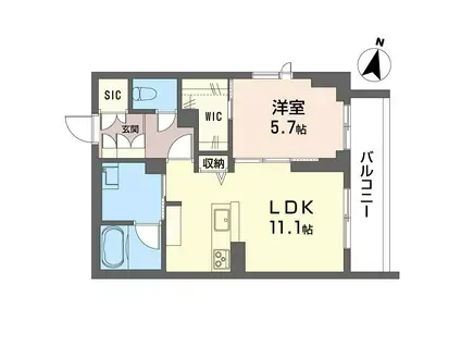 モハ セレーノ(1LDK/3階)の間取り写真