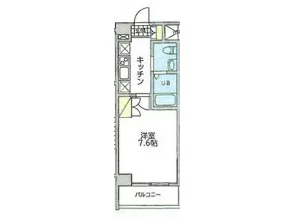 GENTILEトリヤマ(1K/12階)の間取り写真