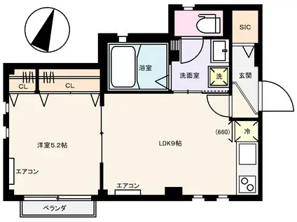 メゾン・ド・ヴェリテ(1LDK/1階)の間取り写真