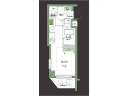 HF明大前レジデンス(ワンルーム/4階)の間取り写真