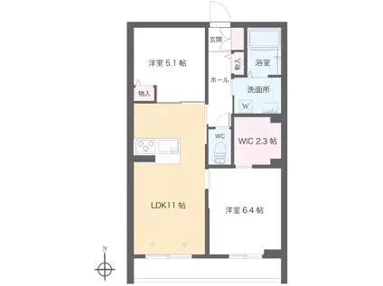 パルステージ杉並(2LDK/1階)の間取り写真