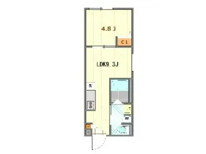 秀和鷺宮(1LDK/3階)の間取り写真