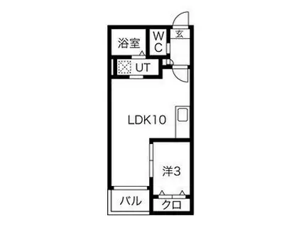 WARREN ENMEI I(1LDK/1階)の間取り写真