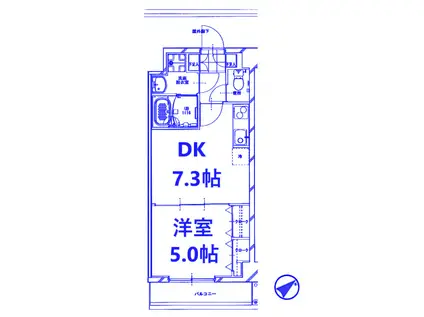 グランリーヴェル横浜ステラパーク(1DK/3階)の間取り写真
