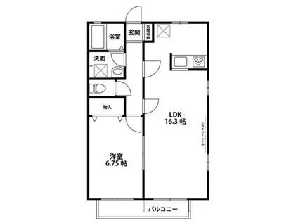 コート セレッソ(1LDK/2階)の間取り写真