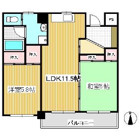 モアグレース16(2LDK/3階)の間取り写真