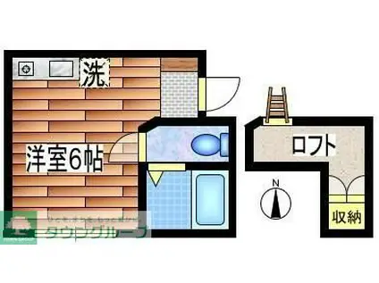 マシェリア(ワンルーム/2階)の間取り写真