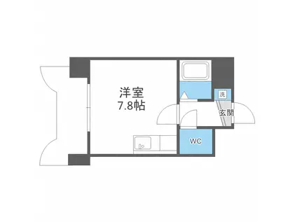 シルキーU6・1(ワンルーム/3階)の間取り写真
