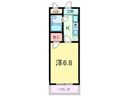 NEW LIFE(1K/3階)の間取り写真