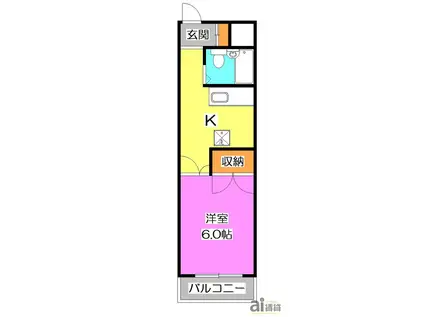 エスポワール マンション(1K/3階)の間取り写真