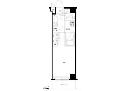 ルーブル横濱矢向(1K/4階)の間取り写真