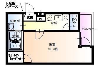 フジパレス高井田西II番館(1K/3階)の間取り写真