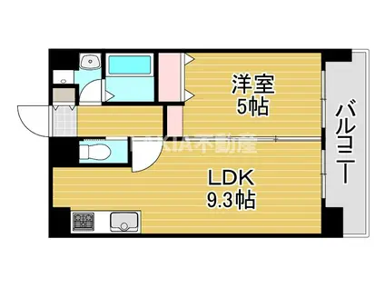 ウインズコート今福西(1LDK/9階)の間取り写真