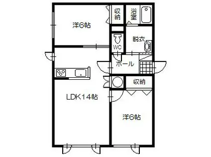 ライフ春光参番館(2LDK/1階)の間取り写真