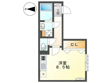 大田区大森西5丁目アパート(ワンルーム/1階)の間取り写真