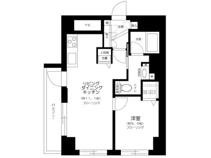 オリエンタル大森(1LDK/5階)の間取り写真