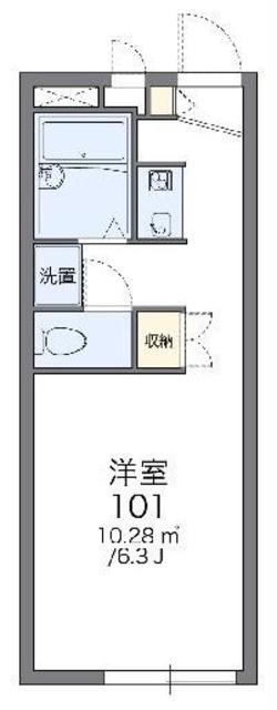 レオパレス偕楽(1K/2階)の間取り写真