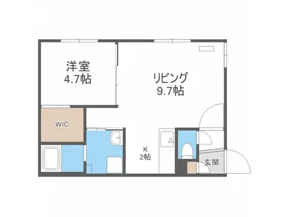 SERAM桑園(1LDK/4階)の間取り写真