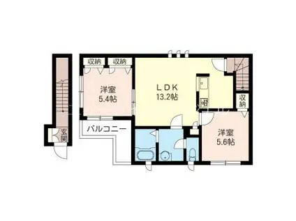 プランシール(2LDK/2階)の間取り写真