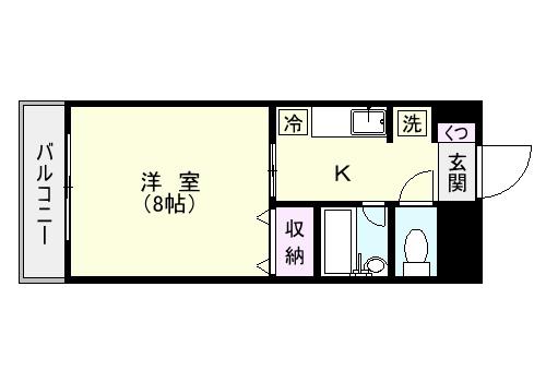 リードIN武之橋(1K/5階)の間取り写真