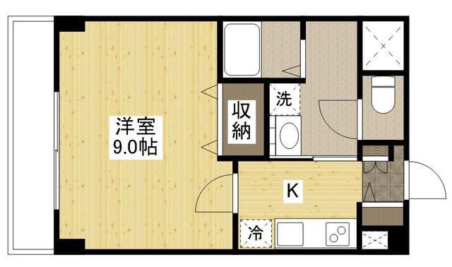 AI COURT南蟹屋(1K/2階)の間取り写真