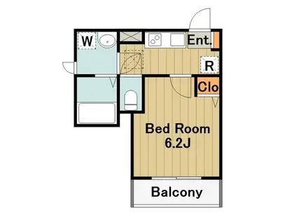 アリビオ南大沢(1K/3階)の間取り写真