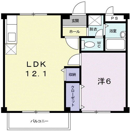 シティハイツ立石(1LDK/2階)の間取り写真