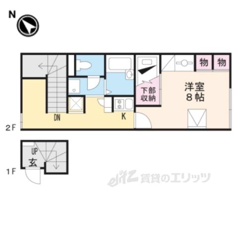レオパレス翔(1K/2階)の間取り写真