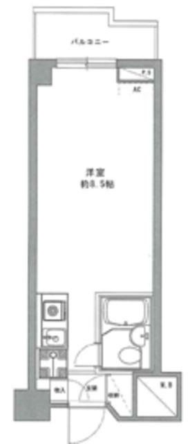 三越ゼームス坂マンション(ワンルーム/4階)の間取り写真