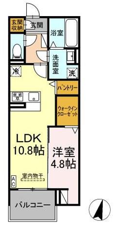 DIOSPERSIMMON長泉 I棟(1LDK/3階)の間取り写真