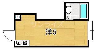 ジオナ深江橋(ワンルーム/2階)の間取り写真