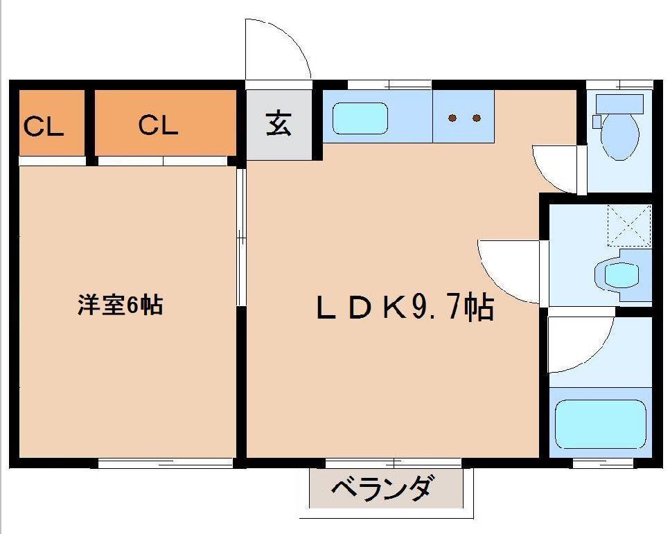 コーポS・すずき(1LDK/1階)の間取り写真