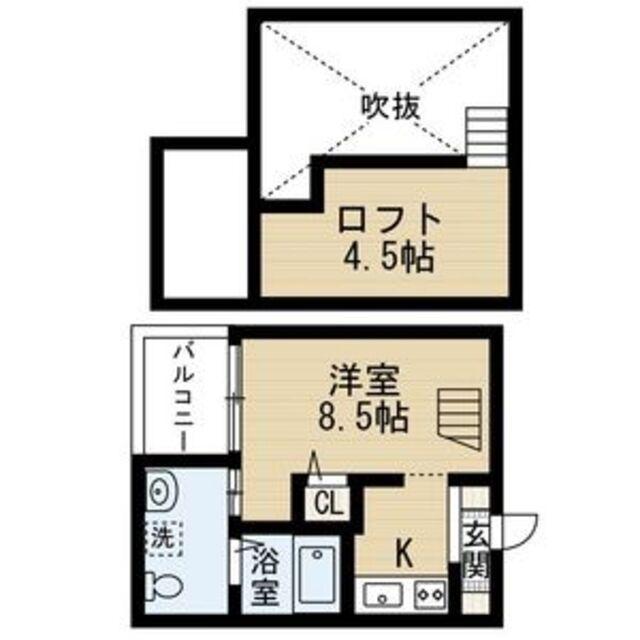 JEUNESSE堀越(ワンルーム/2階)の間取り写真