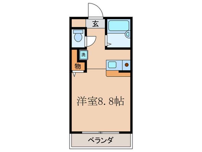 ハイメディア21(ワンルーム/3階)の間取り写真