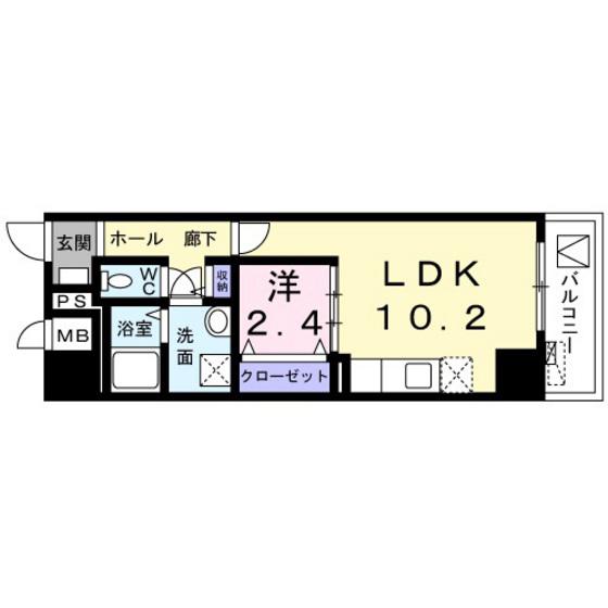 グランツコート II(1LDK/5階)の間取り写真
