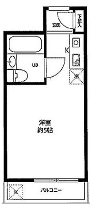 シティコア上野毛(ワンルーム/4階)の間取り写真