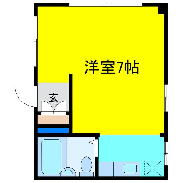 キヨシビル(ワンルーム/3階)の間取り写真