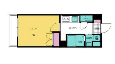 ピュアステージ八幡(1K/4階)の間取り写真