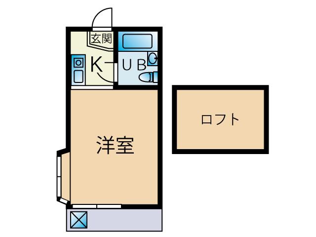 BCASA新井薬師前RE-BORN(ワンルーム/1階)の間取り写真