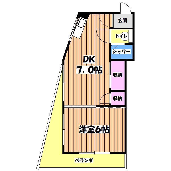 エストT&K(1DK/3階)の間取り写真