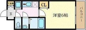 プレサンス新大阪ザシティ(1K/6階)の間取り写真