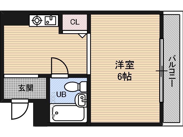 ロイヤルイースト(ワンルーム/5階)の間取り写真