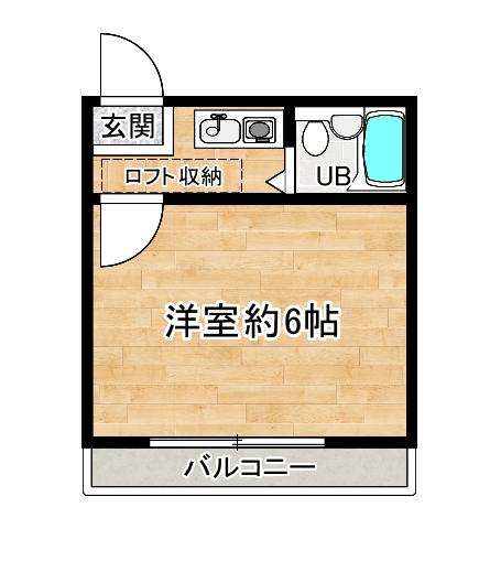 リエス東戸塚(1K/2階)の間取り写真