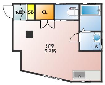 キャナルKASUGA CITY A棟(ワンルーム/1階)の間取り写真