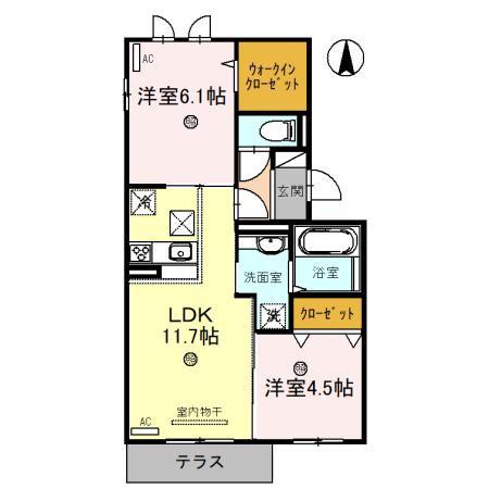 アイボヌール(2LDK/1階)の間取り写真