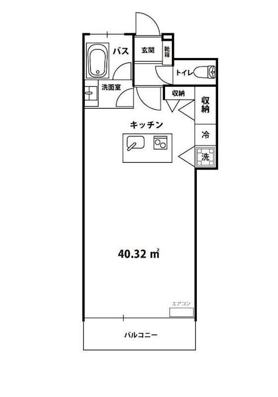 TERZO(ワンルーム/4階)の間取り写真